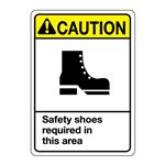 ANSI Safety Shoes Required In This Area Sign